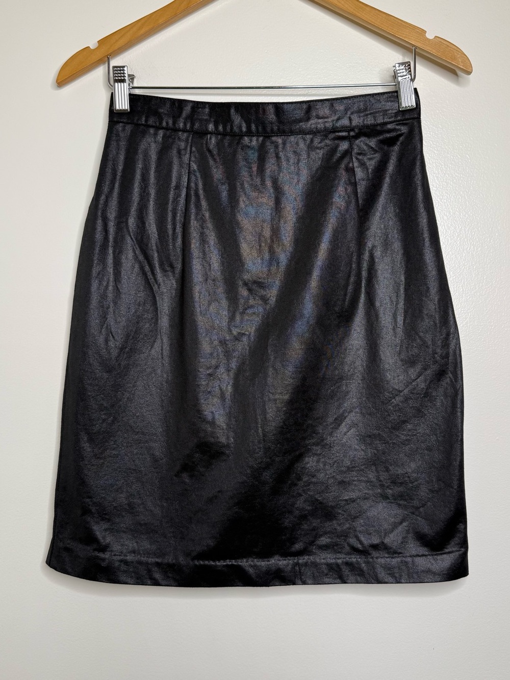 Vintage J. Andrews Black Pencil Skirt Women’s Size 9/10 Look of Leather